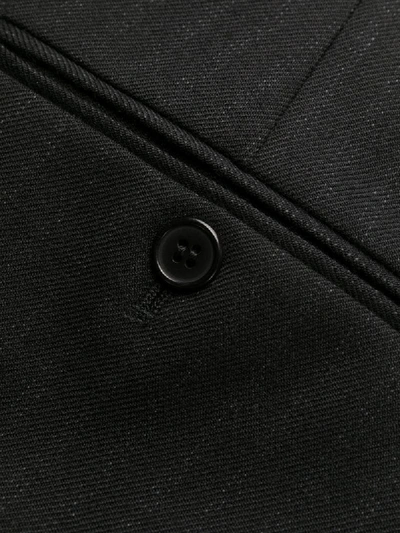 Shop Saint Laurent Pinstripe Tailored Trousers In Black
