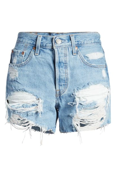 Shop Levi's 501 Original Destroyed Cutoff Denim Shorts In Luxor Anubis