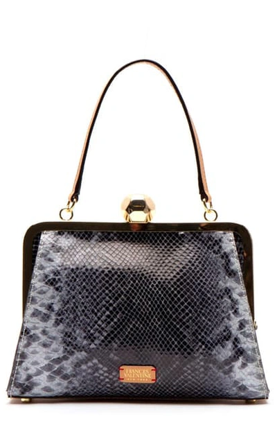 Shop Frances Valentine Small Jackie Snake Embossed Leather Handbag In Roccia