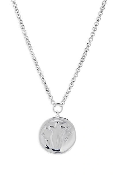 Shop Chloé Emoji Pendant Necklace In Silver