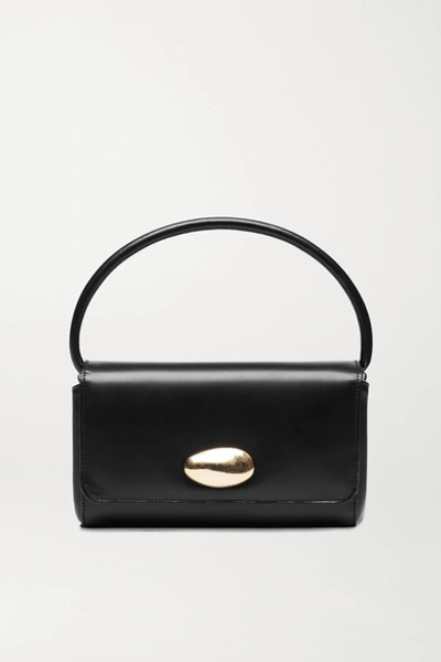 Shop Little Liffner Baguette Mini Leather Shoulder Bag In Black