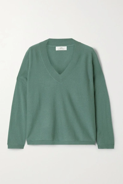 Shop Arch4 Linda Cashmere Sweater In Gray Green