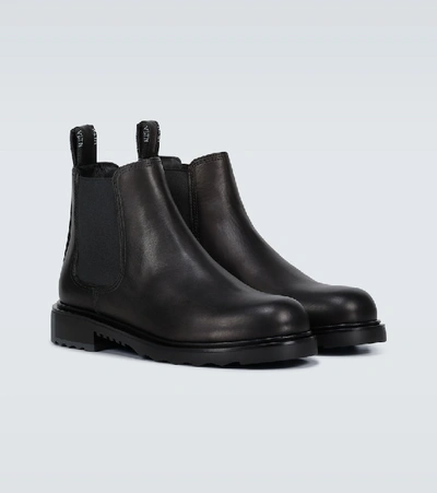 Shop Valentino Vltn Beatle Leather Boots In Black