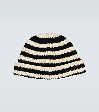 Shop Gucci Shorty Stripy Beanie In Multicoloured