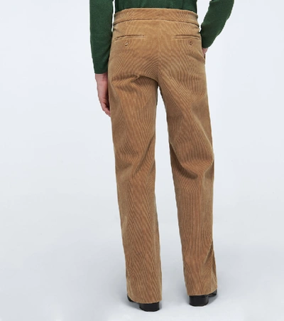 Shop Gucci Wide-leg Corduroy Pants In Brown
