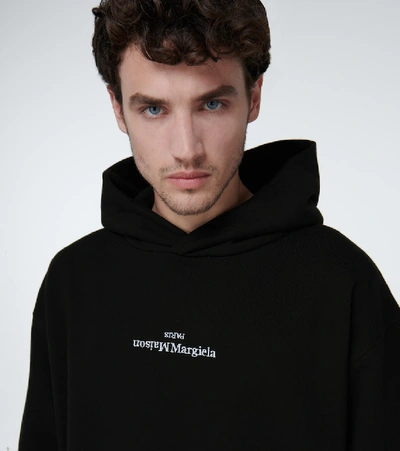 Shop Maison Margiela Upside Down Logo Sweatshirt In Black