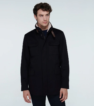 Shop Loro Piana New Traveller Cashmere Jacket In Blue