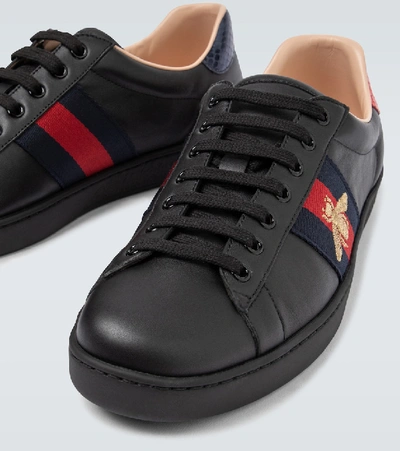 Shop Gucci Ace Bee Sneakers In Black