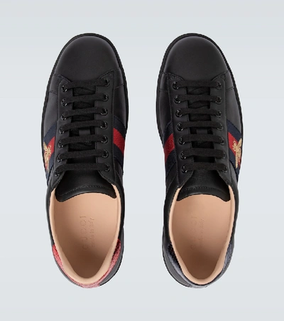 Shop Gucci Ace Bee Sneakers In Black