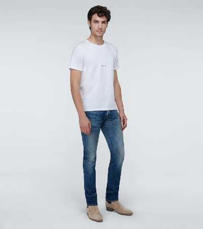 Saint Laurent Beige Suede Wyatt Chelsea Boots In New Sigaro