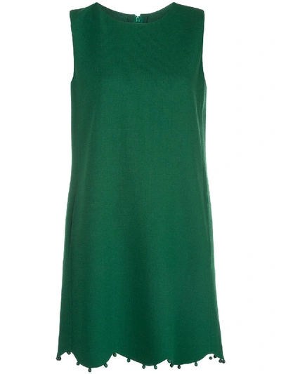 Shop Oscar De La Renta Sleeveless Shift Dress In Green