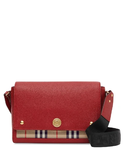 Shop Burberry Note Crossbody Bag In Red