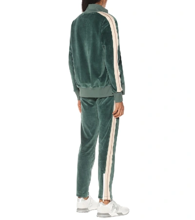 Shop Palm Angels Chenille Track Jacket In Green