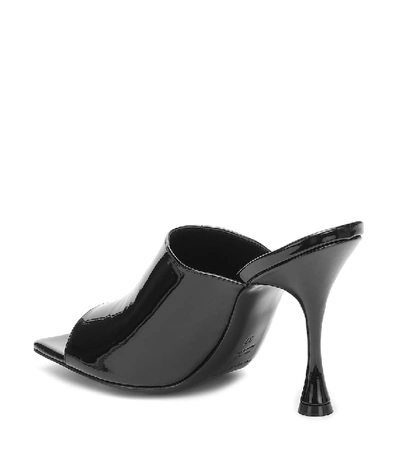 Shop Magda Butrym Estonia Patent Leather Sandals In Black