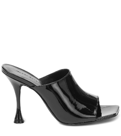 Shop Magda Butrym Estonia Patent Leather Sandals In Black