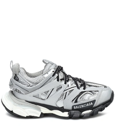 Shop Balenciaga Track Sneakers In Metallic