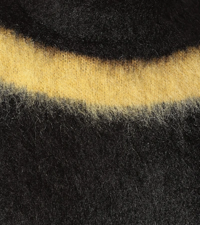 Shop Off-white Arrows Fuzzy Mohair-blend Sweater In Black
