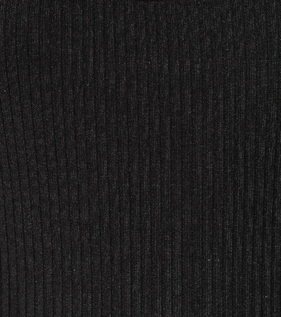 Shop Vince Ribbed-jersey Bodysuit In Black