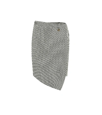 Shop Balenciaga Twisted Wool-blend Miniskirt In No