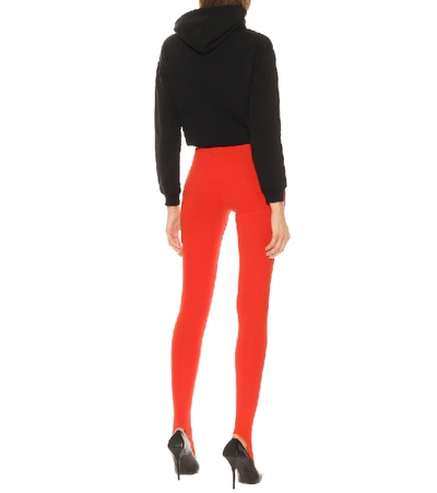 Shop Balenciaga Dynasty Leggings In Red