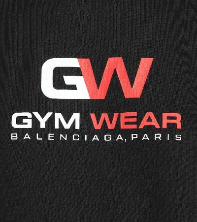 Shop Balenciaga Slim-fit Cotton-jersey T-shirt In Black