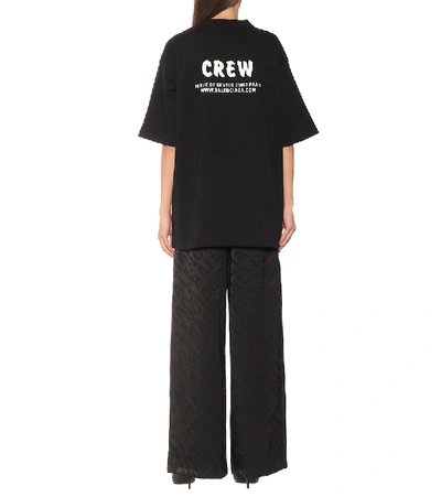 Shop Balenciaga Crew Oversized Cotton T-shirt In Black