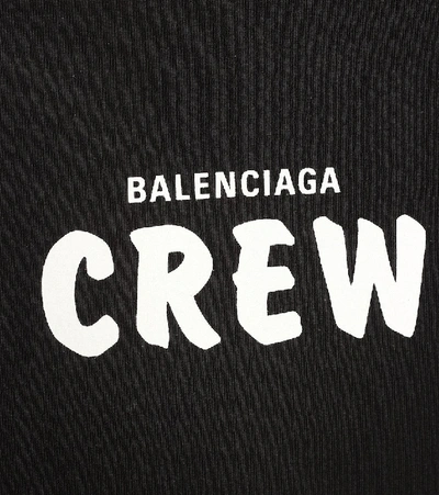 Shop Balenciaga Crew Oversized Cotton T-shirt In Black
