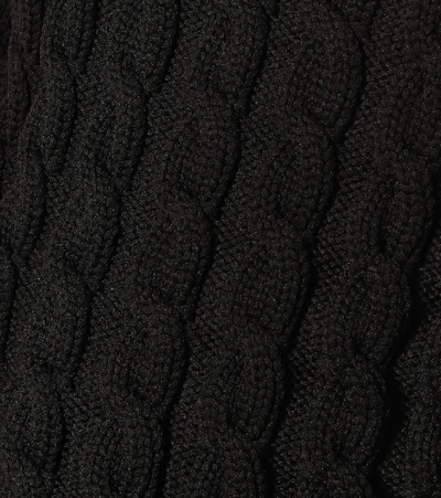 Shop Balenciaga Cable-knit Turtleneck Sweater In Black
