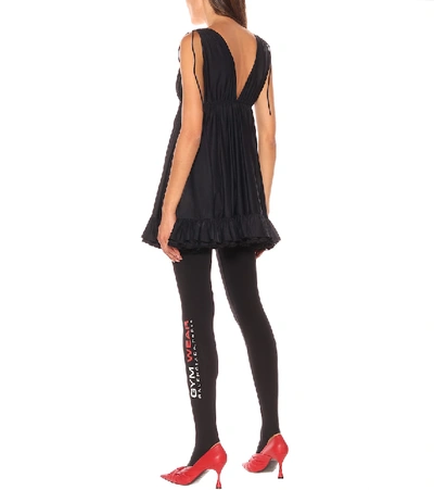 Shop Balenciaga Jersey Babydoll Dress In Black