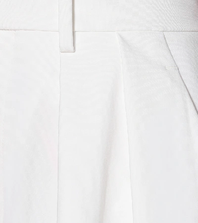 Shop Bottega Veneta High-rise Wide-leg Pants In White