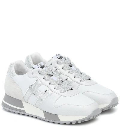 Shop Hogan H383 Leather Sneakers In White