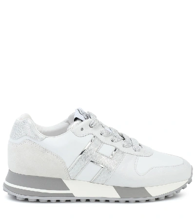 Shop Hogan H383 Leather Sneakers In White