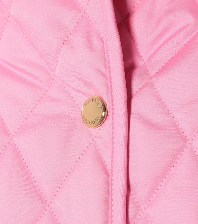 Shop Burberry Dranefeld Quilted Jacket In Pink