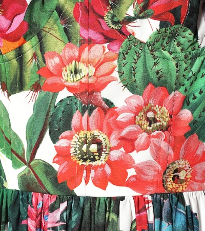 Shop Dolce & Gabbana Printed Cotton-poplin Maxi Dress In Multicoloured