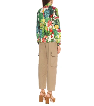 Shop Dolce & Gabbana Printed Cotton-poplin Shirt In Multicoloured