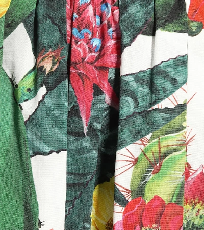 Shop Dolce & Gabbana Printed Cotton Midi Skirt In Multicoloured