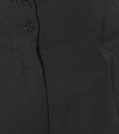 Shop Alaïa High-rise Straight Wool Pants In Black