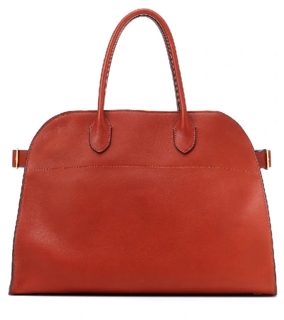 Shop The Row Margaux 15 Air Leather Tote In Brown