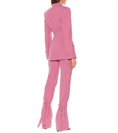 Shop Attico Donna Cotton Blazer In Pink