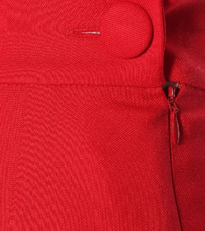 Shop Attico Stretch-wool Miniskirt In Red