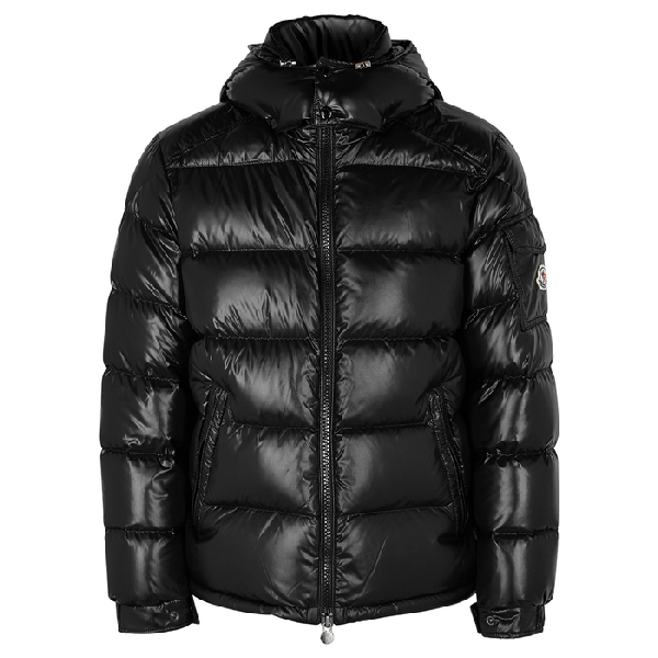 Moncler Maya Black Quilted Shell Jacket In 999-black | ModeSens