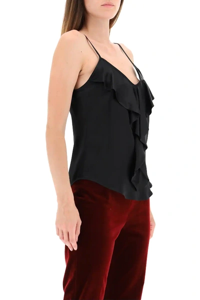 Shop Max Mara Edile Silk Top In Black