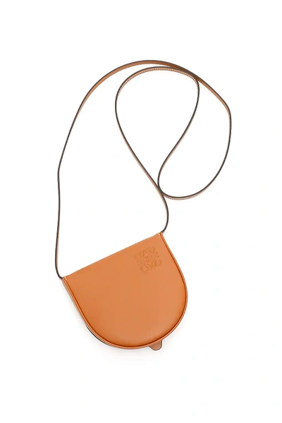 Shop Loewe Heel Small Pouch In Brown