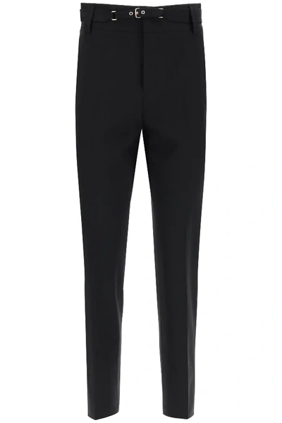 Shop Red Valentino Trousers With Belt In Black