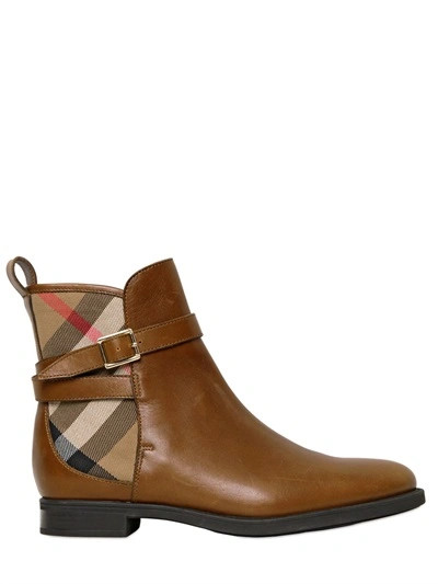 Shop Burberry Richardson Leather Ankle Boots