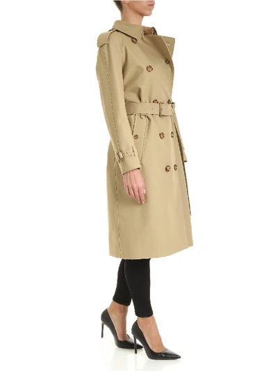 Shop Burberry Bridstown Trench Coat In Honey Beige