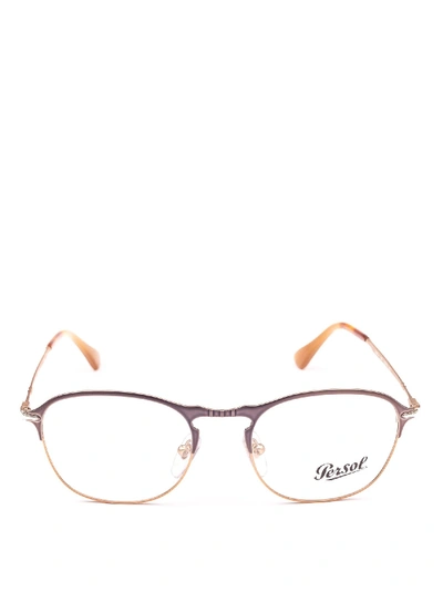 Shop Persol 649 Series Grey Metal Eyeglasses