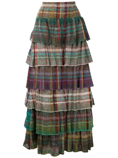Shop Cecilia Prado Marcela Midi Skirt In Multicolour