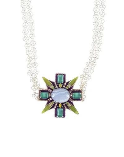 Shop Erickson Beamon Necklaces In Dark Purple