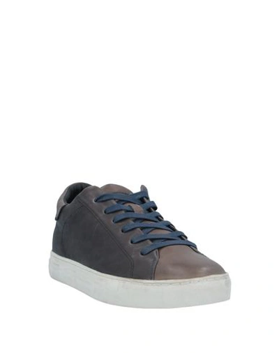 Shop Crime London Sneakers In Steel Grey